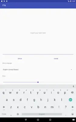 Text to Speech (TTS) android App screenshot 0